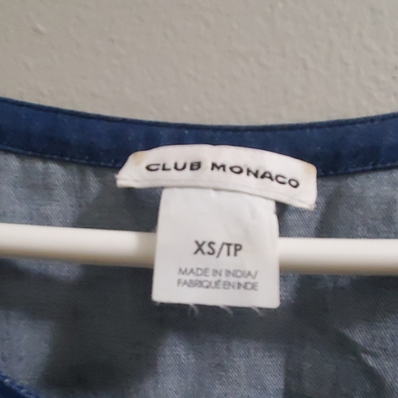 Club Monaco Crop Chambray Top - Picture 2 of 7